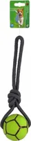Boon touwlus voetbal hondenspeeltje groen 8cm - thumbnail