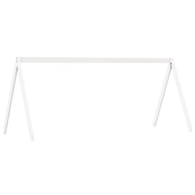 Stapelbed met dak massief grenenhout wit 90x200 cm