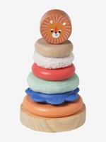 Zintuiglijke stapeltoren Vrolijke dieren, van FSC®-hout hout - thumbnail