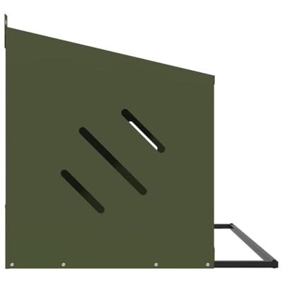 Kippennestkastje met 2 vakken olijfgroen metaal