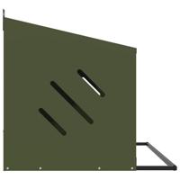 Kippennestkastje met 3 vakken olijfgroen metaal - thumbnail