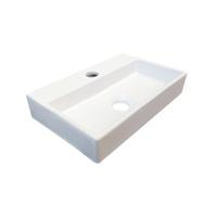 Fontein Best Design Skyline 38x24x7 cm Keramiek Hoogglans Wit (1 kraangat) - thumbnail