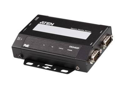 ATEN SN3402P 2-poorts RS-232/422/485 Secure Device Server met PoE