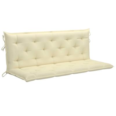 VidaXL Tuinbankkussen 150x(50+50)x7 cm oxford stof crèmewit