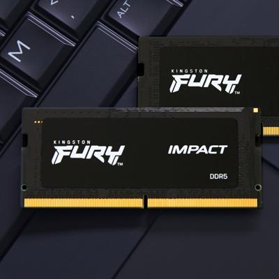 Geheugenkit - Kingston - Kingston FURY Impact - DDR5 - kit - 64 GB: 2 x 32 GB - SO DIMM 262 pins - 5600 MHz / PC5-44800 - geheugen