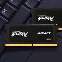 Kingston FURY Impact Werkgeheugenset voor laptop DDR5 64 GB 2 x 32 GB Non-ECC 5600 MHz 262-pins SO-DIMM CL40 KF556S40IBK2-64 - thumbnail