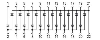 WAGO 289-151 Diodenpoortcomponent, railmonteerbaar Inhoud: 1 stuk(s)
