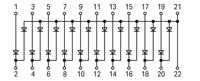 WAGO 289-151 Diodenpoortcomponent, railmonteerbaar Inhoud: 1 stuk(s) - thumbnail
