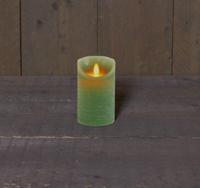 Kaars Jade Groen Wax Rustiek Bewegende Vlam 7,5X12,5Cm3Xaaa/Timer Anna's Collection - Annas collection - thumbnail