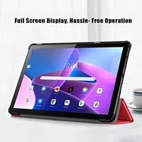 Lunso - Lenovo Tab M10 Gen 3 (3e generatie) - Tri-Fold Bookcase hoes - Rood - thumbnail