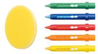 Eberhard Faber ef-524105 badkrijtjes met spons 5 stuks - thumbnail