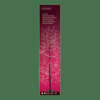 Warm wit 1350 micro-LED verlichte boom zwart H 150 cm Lumineo - Lumineo - thumbnail