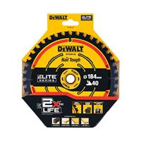 DeWALT Cirkelzaagblad voor Multimaterial | Extreme | Ø 184mm Asgat 16mm 40T - DT10303-QZ - thumbnail