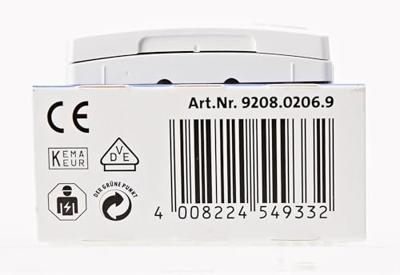 KOPP - Wandcontactdoos met Deksel - Paris HK05 - Inbouw - 1-voudig Enkel Stopcontact - Randaarde - Kinderbeveiliging - Arctic Glans Wit - thumbnail