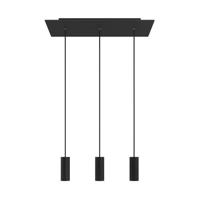 Hanglamp met 3 pendels en metalen kap met lamp Mat Zwart Dibond | Creative-Cables | Lamp kopen | Creative-Cables | Lamp kopen | Creative-Cables | Lamp - thumbnail