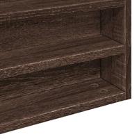 Vitrinekast 100x8,5x58 cm bewerkt hout bruin eikenkleurig - thumbnail