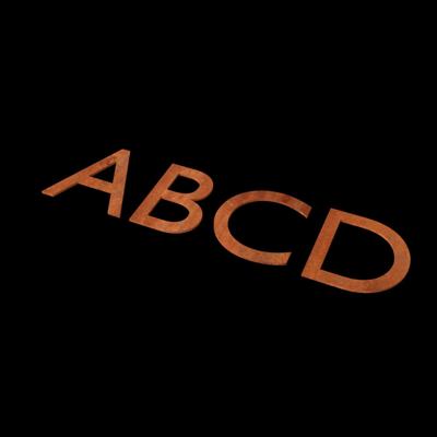 Letter C Model: Huisletter Cortenstaal Geroba - Geroba