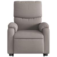 Sta-op-massagestoel elektrisch verstelbaar stof taupe - thumbnail