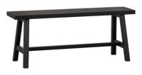 WOOOD Eetkamerbank 'Imme' Grenenhout 110cm, kleur Zwart - thumbnail