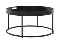 MUST Living Salontafel 'Golden Fiber' 75cm, kleur Zwart - thumbnail