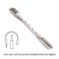 Boompods Audioline Lightning naar 3,5 mm hoofdtelefoonaansluiting adapter - MFI-gecertificeerde iPhone Lightning-kabel naar Aux-adapter, duurzame 10,8 cm gevlochten kabel, connector voor bedrade - thumbnail