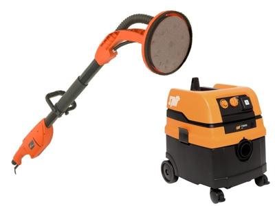 Spit DWS225 Wandschuurmachine 550W + AC1625 Stofzuiger 1600W - 620915