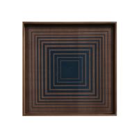 Ethnicraft Vierkant Dienblad 'Linear Flow' 38 x 38cm, kleur Ink - thumbnail