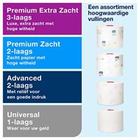 Toiletpapierdispenser tork t6 medium duo zwart - thumbnail