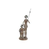 Decoratieve figuren Home ESPRIT Zilverkleurig Natuurlijk Hars 9 x 8 x 25 cm - thumbnail