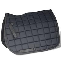 VidaXL Echt lederen paardrijzadel 17,5" 12 cm (5-in-1 set, zwart) - thumbnail