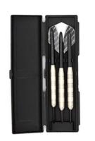Engelhart Darts tungsten look set 23 g - 3 steeltip dartpijlen - tungsten look barrel - nylon shaft - wit / zwarte flight - inclusief etui - longfield - thumbnail