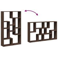 Boekenkast 72x20x120 cm bewerkt hout bruin eikenkleurig - thumbnail