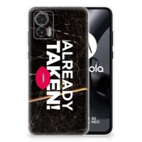 Motorola Edge 30 Neo | Siliconen hoesje | met naam Already Taken Black - thumbnail