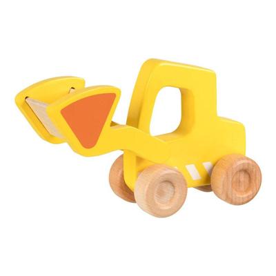 Goki houten graafmachine met shovel geel Goki houten graafmachine met shovel geel