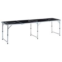 VidaXL Bierpongtafel inklapbaar 240 cm zwart - thumbnail
