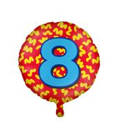 Paperdreams Happy folie ballon - 8 jaar - thumbnail