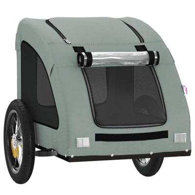 Hondenfietstrailer oxford stof en ijzer grijs - thumbnail