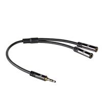 ACT AC3620 High Quality Audio Splitterkabel | 3.5mm Stereo Jack Male | 2x 3.5mm Stereo Jack Female | Zwart - 15 cm - thumbnail