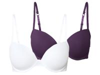 esmara 2 beugel BH's (85C, Paars/wit) - thumbnail