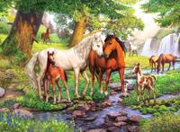 Ravensburger legpuzzel xxl wilde paarden bij de rivier, 300st. - thumbnail