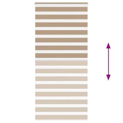 Zebra Blind 100x230 cm stofbreedte 95,9 cm polyester zandbruin
