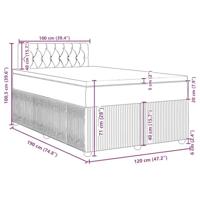 Boxspring met matras stof lichtgrijs 120x190 cm - thumbnail