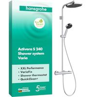 hansgrohe Activera S Showerpipe 240 - 1jet - EcoSmart met Ecostat Fine Varia - chroom 28078000 - thumbnail