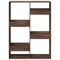 Boekenkast 100x33x135 cm bewerkt hout bruin eikenkleurig - thumbnail