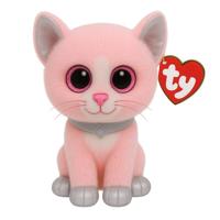 Ty Beanie boo&apos;s fiona pink cat, 15cm - thumbnail