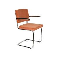 Zuiver Ridge Rib armstoel Orange - thumbnail