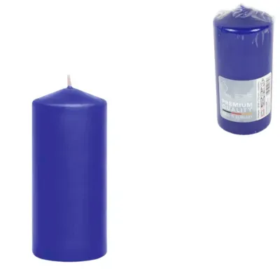 Gala stompkaars blauw 6,8 x 15 cm | 12 stuks