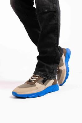 Ab Lifestyle Runner 2 Heren Taupe/Blauw - Maat 41 - Kleur: BeigeBlauw | Soccerfanshop