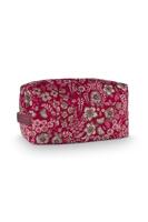 Pip Studio Pip Studio Coco Cosmetic Bag Medium Quilted Daisy Dreams Red 21.5x10x10.5cm - thumbnail