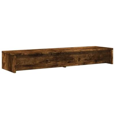 VidaXL Monitorstandaard met lades 100x27x15 cm hout gerookt eikenkleur